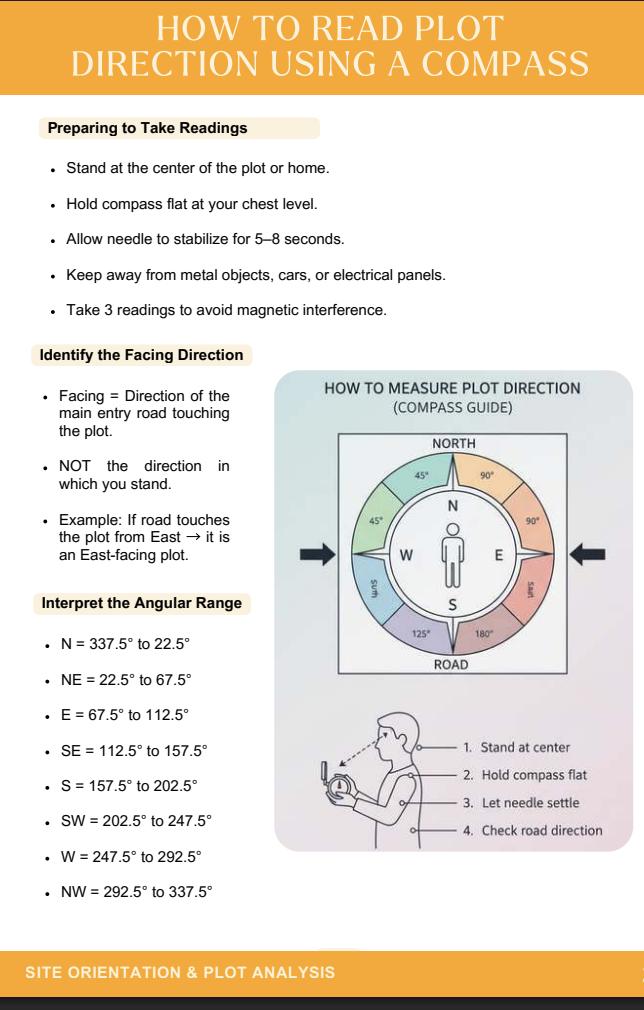 Sample page — Read plot direction with a compass